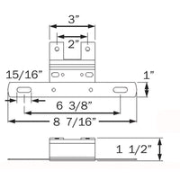 Optronics Qualifies for Free Shipping Optronics Zinc Plated Steel License Plate Bracket #LP15S