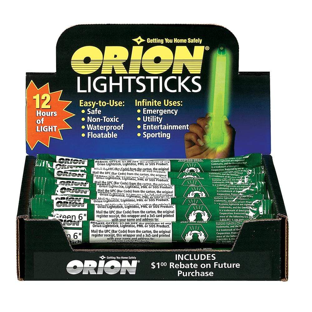 Orion Safety Products Qualifies for Free Shipping Orion Lightstick Displayer 24 Green Lightsticks #902