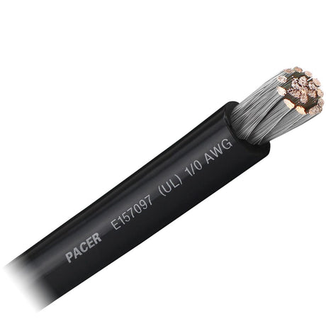 Pacer Group Qualifies for Free Shipping Pacer Black 1/0 AWG Battery Cable Sold by the Foot #WUL1/0BK-FT
