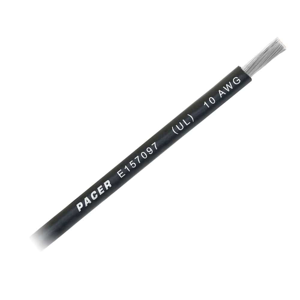 Pacer Group Qualifies for Free Shipping Pacer Black 10 AWG Primary Wire Sold by the Foot #WUL10BK-FT