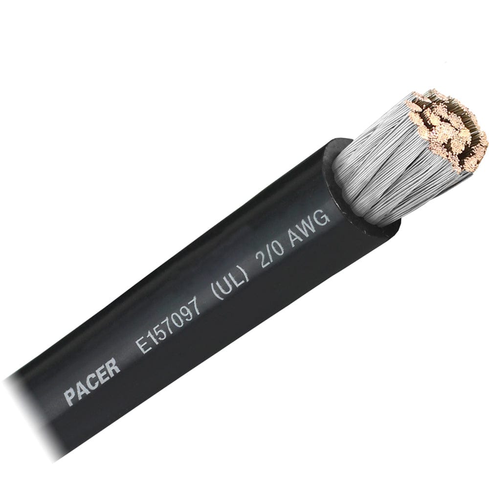 Pacer Group Qualifies for Free Shipping Pacer Black 2/0 AWG Battery Cable Sold by the Foot #WUL2/0BK-FT