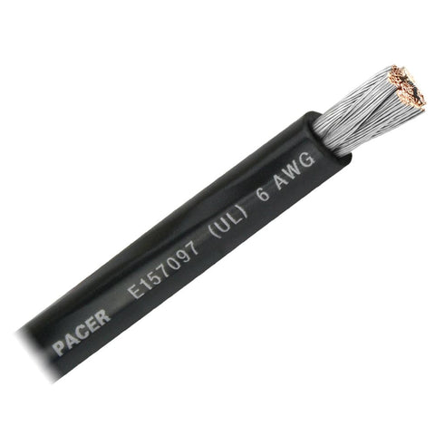 Pacer Group Qualifies for Free Shipping Pacer Black 6 AWG Battery Cable Sold by the Foot #WUL6BK-FT
