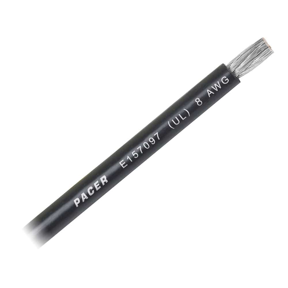 Pacer Group Qualifies for Free Shipping Pacer Black 8 AWG Wire Sold by the Foot #WUL8BK-FT