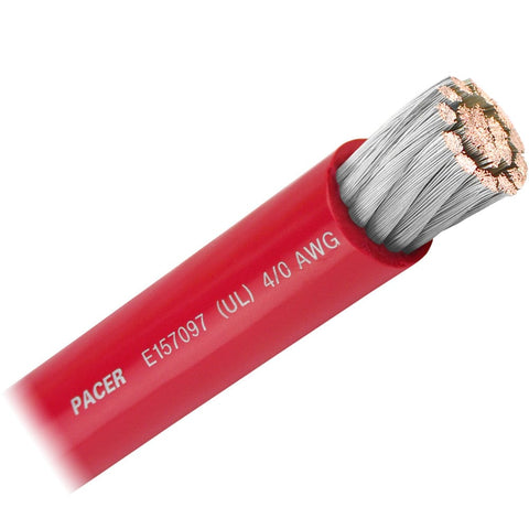 Pacer Group Qualifies for Free Shipping Pacer Red 4/0 AWG Battery Cable Sold by the Foot #WUL4/0RD-FT
