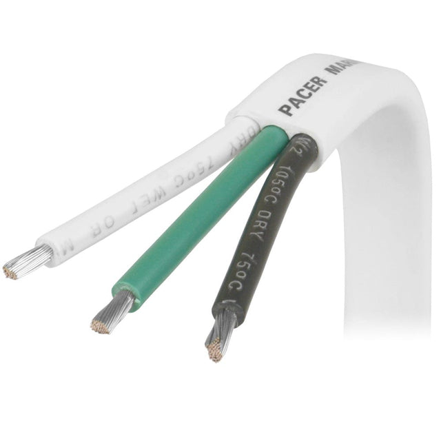 Pacer Group Qualifies for Free Shipping Pacer White Triplex Cable 16/3 Black Green White #W16/3-FT