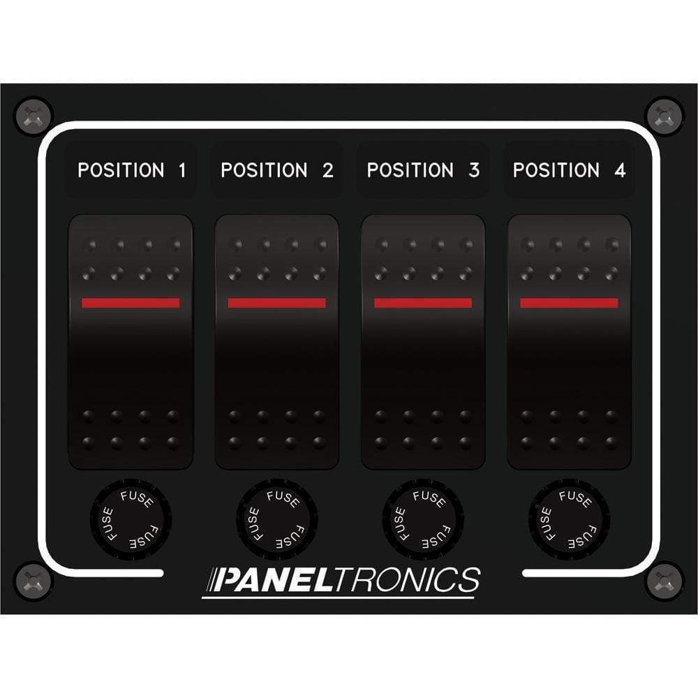 Paneltronics Qualifies for Free Shipping Paneltronics DC 4-Position Illuminated Rocker Switch #9960011B