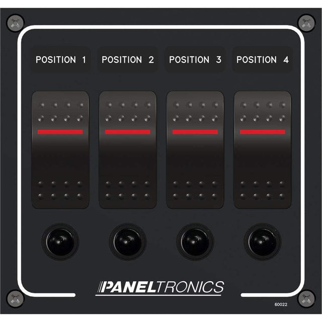 Paneltronics Qualifies for Free Shipping Paneltronics DC 4-Position Illuminated Rocker Switch #9960022B