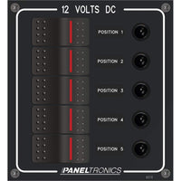 Paneltronics Qualifies for Free Shipping Paneltronics DC 5-Position Illuminated Rocker Switch #9960018B