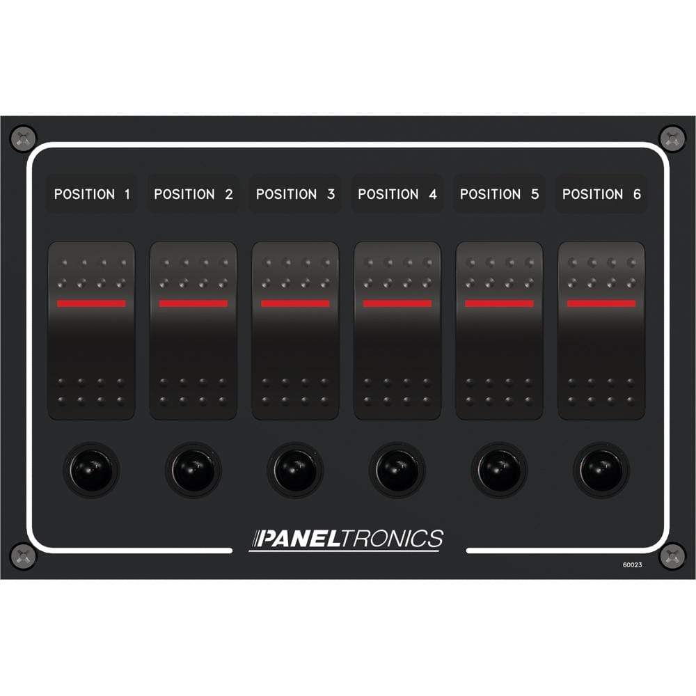 Paneltronics Qualifies for Free Shipping Paneltronics DC 6-Position Illuminated Rocker Switch #9960023B