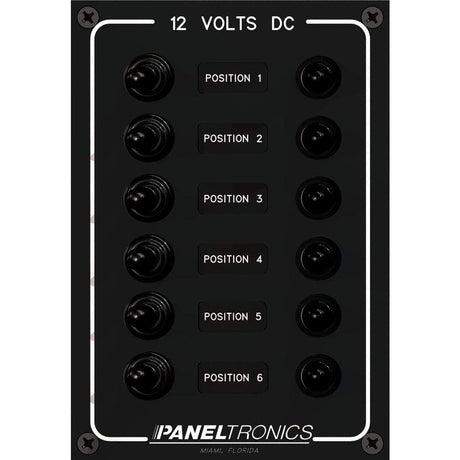 Paneltronics Qualifies for Free Shipping Paneltronics DC 6-Position Toggle Switch with Circuit #9960016B