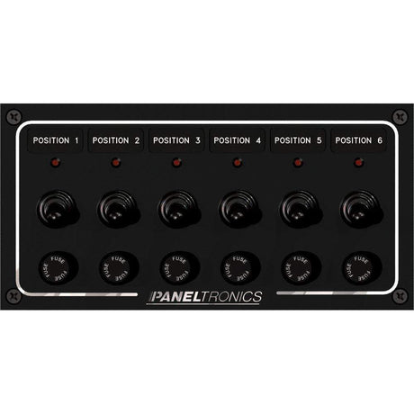 Paneltronics Qualifies for Free Shipping Paneltronics DC 6-Position Toggle Switch with Fuse #9960009B