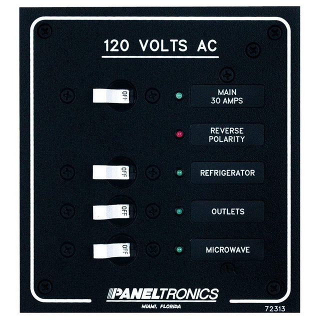 Paneltronics Qualifies for Free Shipping Paneltronics Standard AC 3-Position Breaker Panel & Main LED #9972313B