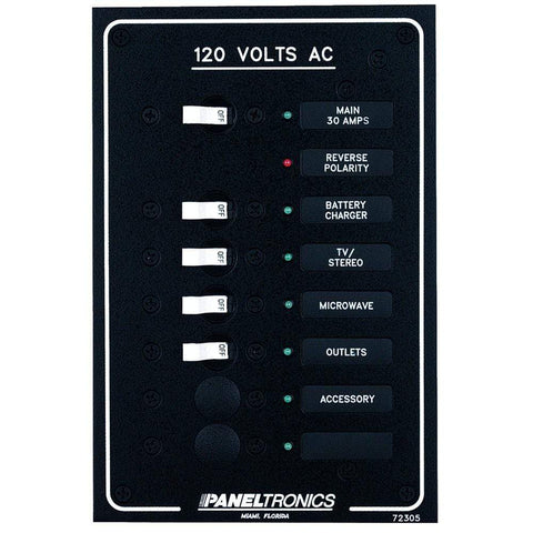 Paneltronics Qualifies for Free Shipping Paneltronics Standard AC 6-Position Breaker Panel & Main LED #9972305B