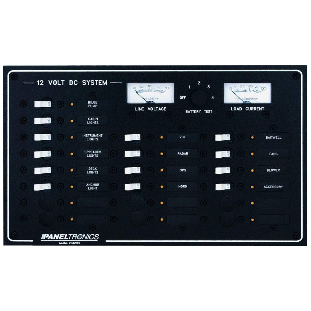 Paneltronics Qualifies for Free Shipping Paneltronics Standard DC 20-Position Breaker Panel and Meter #9973210B