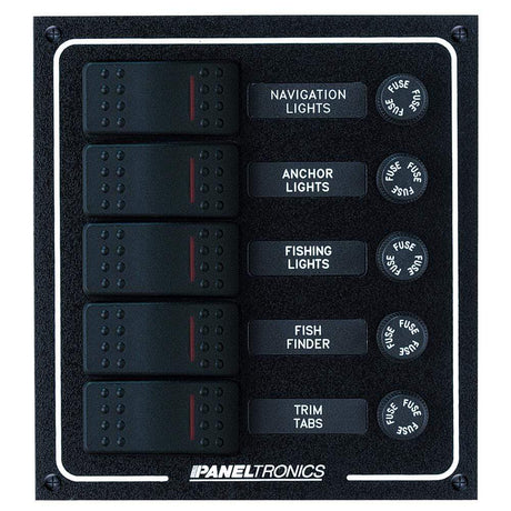 Paneltronics Qualifies for Free Shipping Paneltronics Waterproof DC 5-Position Lighted Rocker & Fuse #9960007B