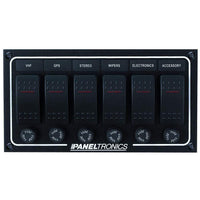 Paneltronics Qualifies for Free Shipping Paneltronics Waterproof DC 6-Position Lighted Rocker & Fuse #9960012B