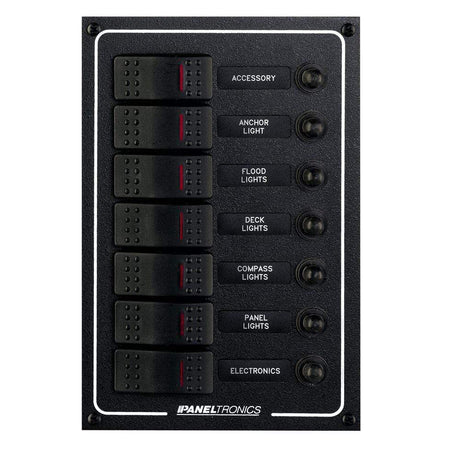 Paneltronics Qualifies for Free Shipping Paneltronics Waterproof DC 7-Position Lighted Rocker and CB #9960020B