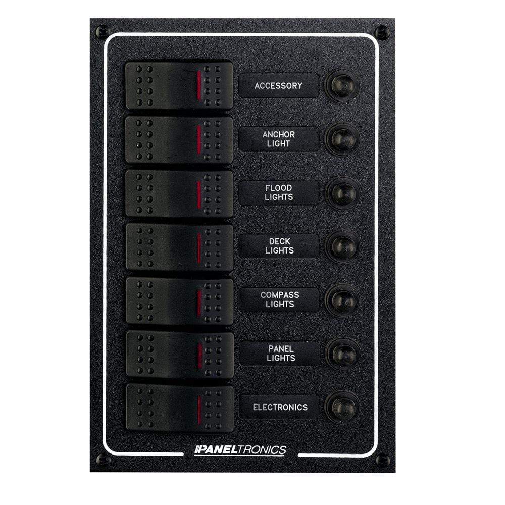 Paneltronics Qualifies for Free Shipping Paneltronics Waterproof DC 7-Position Lighted Rocker and CB #9960020B