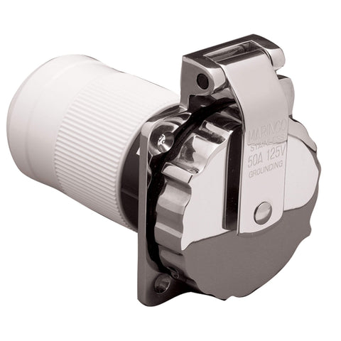 ParkPower SS Square Power Inlet 50a #6373EL-BRV