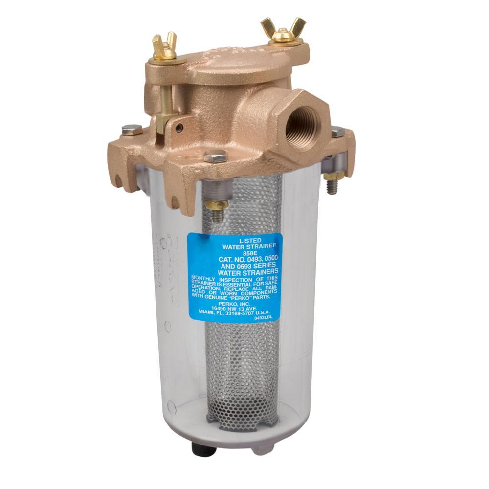 Perko Qualifies for Free Shipping Perko 1/2" Intake Strainer with Lightweight Clear Body #0443004PLB