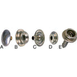 Perko Qualifies for Free Shipping Perko D Type Canvas Stud 100-pk #0901000NKL