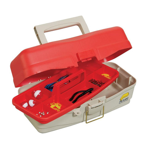 Plano Qualifies for Free Shipping Plano Take Me Fishing Tackle Box Red and Beige #500000