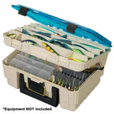 Plano Qualifies for Free Shipping Plano Two Tier Magnum Satchel Beige and Blue #134900