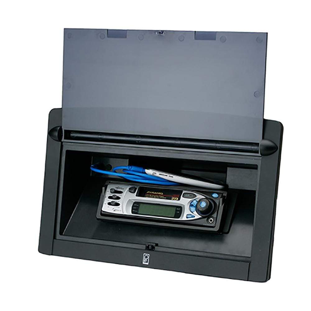Poly-Planar Spa Side Stereo Enclosure with Door Black #RM14