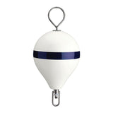 Polyform U.S. Qualifies for Free Shipping Polyform CM-2 CM-Series Mooring Buoy 13.5" x 18" White With Galvanized Eye #CM-2-WHT-W/STR