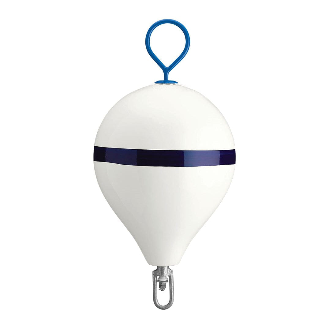 Polyform U.S. Qualifies for Free Shipping Polyform CM-3 CM-Series Mooring Buoy 17" x 22" White With Galvanized Eye #CM-3-WHT-W/STR