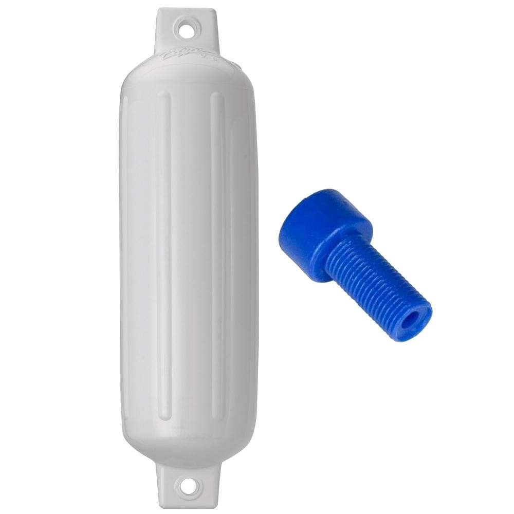 Polyform U.S. Qualifies for Free Shipping Polyform G-4 Twin Eye Fender 6.5" x 23" White w/Air Adapter #G-4-WHITE