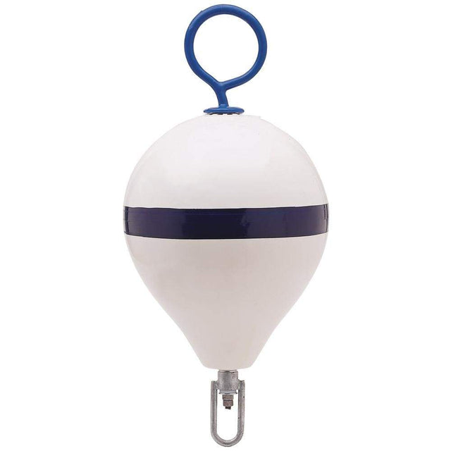 Polyform U.S. Qualifies for Free Shipping Polyform Mooring Buoy w/Iron 17" Diam White Blue Stripe #CM-3 WH-STR