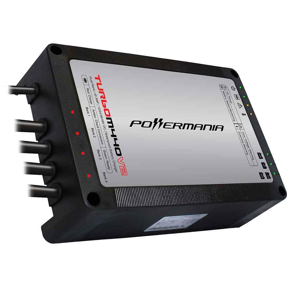 Powermania Qualifies for Free Shipping Powermania Turbo M440v2 40a 4-Bank 12/24/36/48v Charger #58210