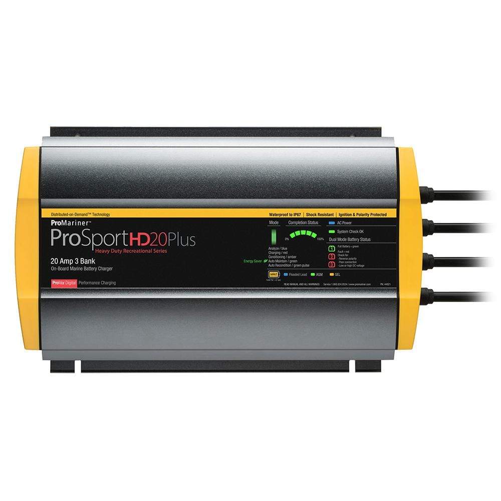 ProMariner Qualifies for Free Shipping ProMariner ProspProSport HD 20 Gen 4 20a 3-Bank Battery Charger #44021