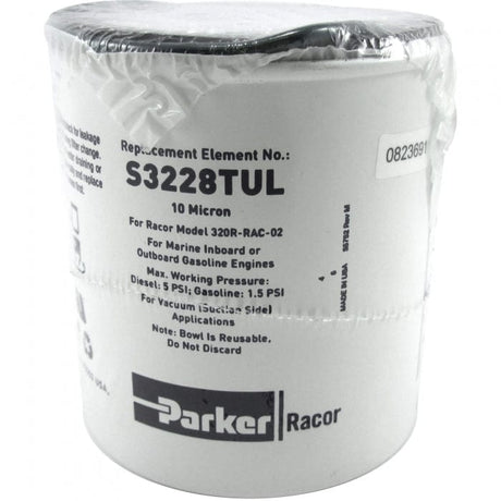 Racor Not Qualified for Free Shipping Racor 10 Micron Aquabloc Spin-on Filter #S3228T-UL