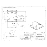 RAM 4.75 Sq Vera Base 100x75 mm with 2.25