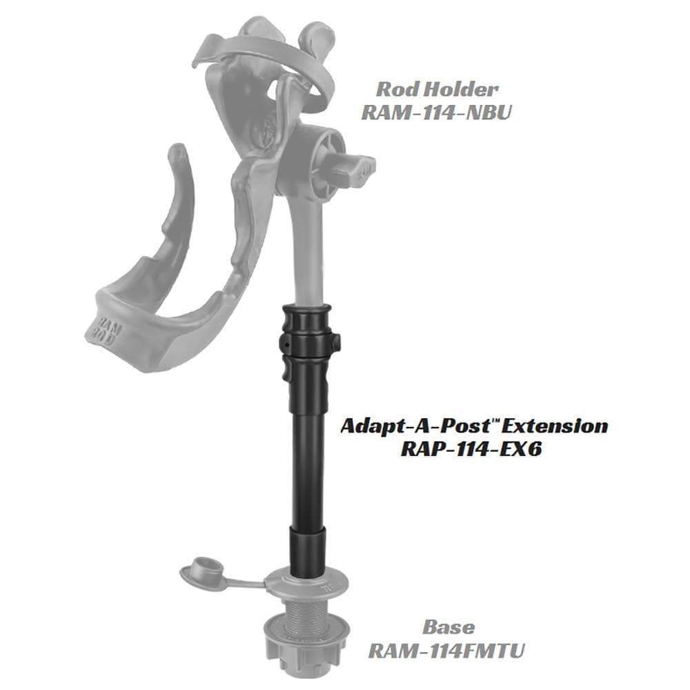 Ram Mounts Qualifies for Free Shipping RAM Adapt-A-Post 6" Extension Pole #RAP-114-EX6