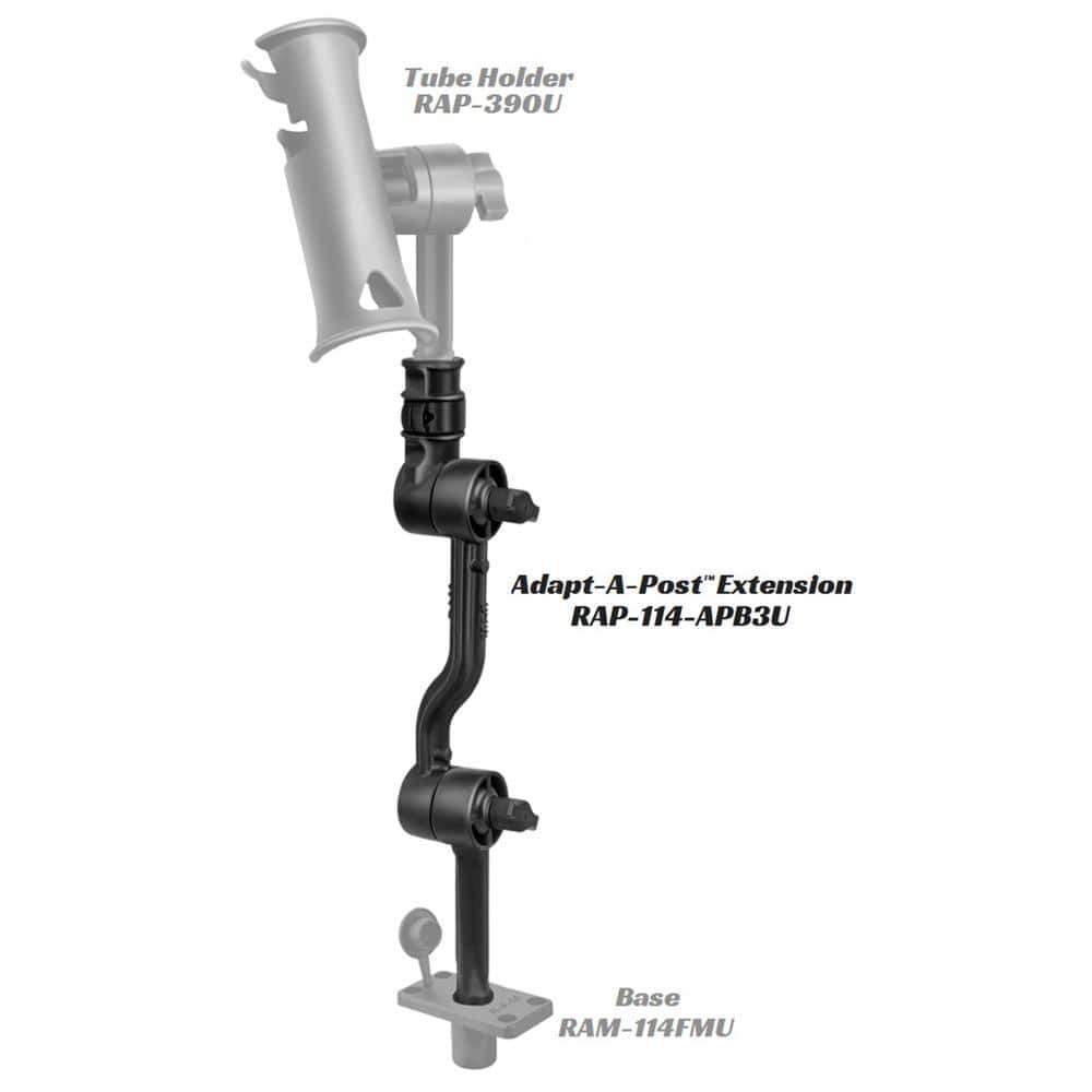 Ram Mounts Qualifies for Free Shipping RAM Adjustable Adapt-A-Post 16" Extension Arm #RAP-114-APB3U