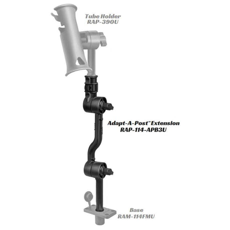 Ram Mounts Qualifies for Free Shipping RAM Adjustable Adapt-A-Post 16" Extension Arm #RAP-114-APB3U