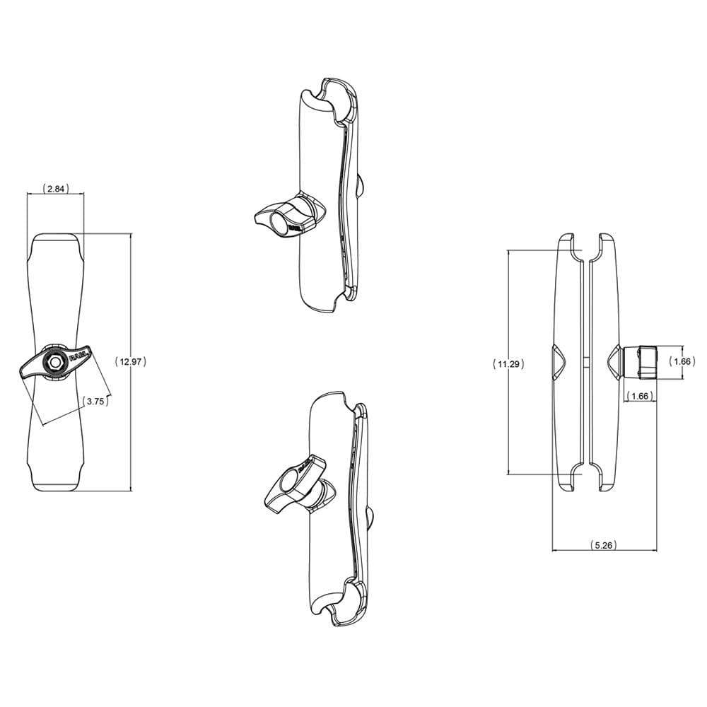 Ram Mounts Qualifies for Free Shipping RAM D Size Long Length Arm #RAM-D-201U-E