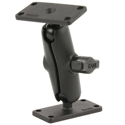 RAM Double Ball Mount Two 1.5" x 3" Plates #RAM-B-102U-153