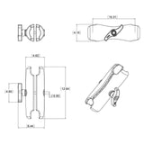 Ram Mounts Qualifies for Free Shipping RAM Double Socket Arm for 3.38 E Size Ball Bases #RAM-E-201U