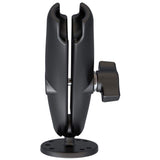 RAM Double Socket Arm Long with 2.5" Round Base #RAM-B-103U-C