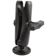 Ram Mounts Qualifies for Free Shipping RAM Double Socket Arm with 2.5" Round Base 1.5" Ball #RAM-103U