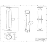 Ram Mounts Qualifies for Free Shipping RAM Double Socket Long Arm 2.5" Bases 1.5" Ball #RAM-101U-D