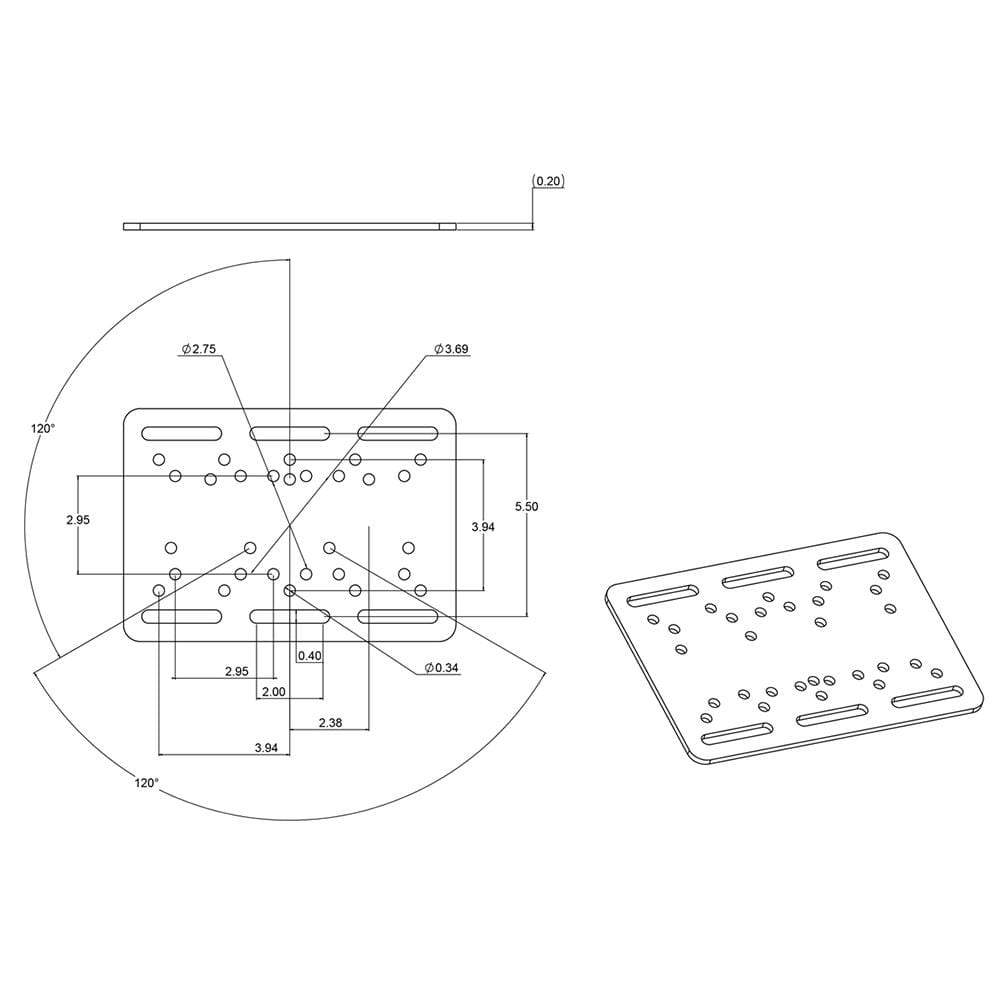 RAM Forklift Overhead Guar Plate 1.5" Ball #RAM-335-246
