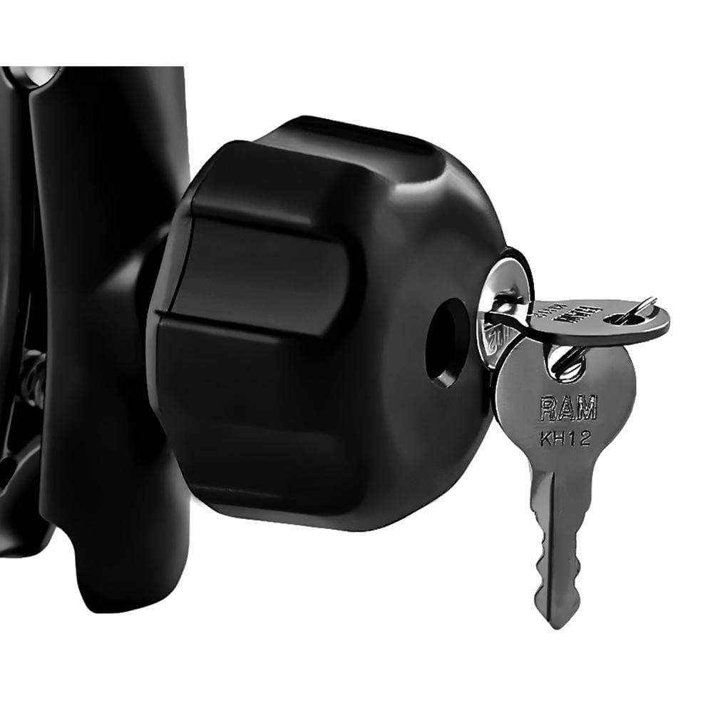 Ram Mounts Qualifies for Free Shipping RAM Knob with Keyed Lock and 1/4" 20 Brass Hole #RAM-KNOB3LU