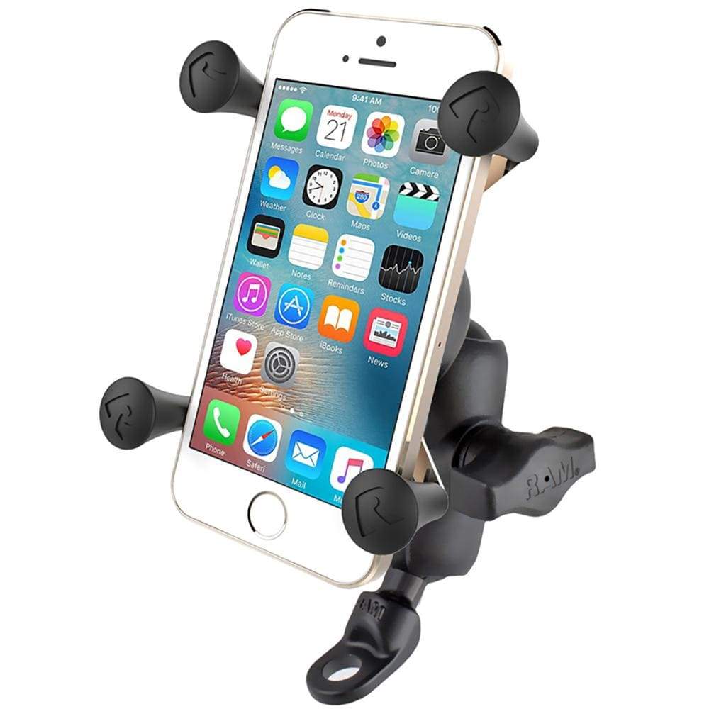 RAM Mount Motorcycle Base Short Arm and X-Grip #RAM-B-272-A-UN7