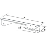 RAM No-Drill Vehicle Base Dodge Charge Police Pack #RAM-VB-145P