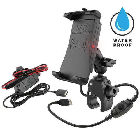 RAM Quick-Grip Wireless Charging Mount Tough-Claw #RAM-B-400-A-UN14W-V7M